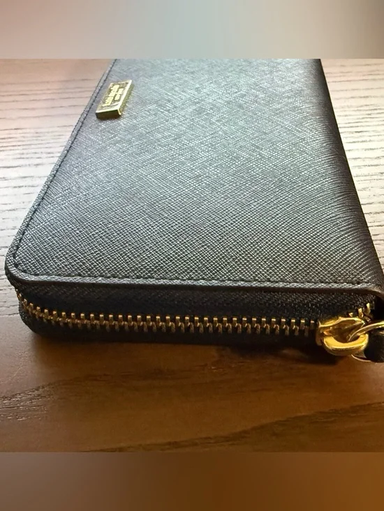 Kate Spade New York Navy Saffiano Zip Around Wallet - Picture 5 of 11